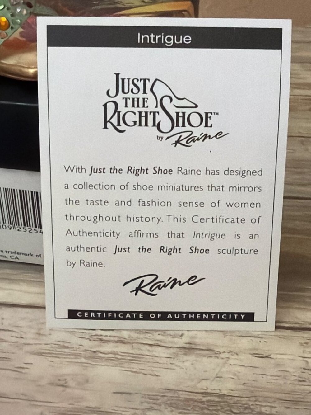 2006 Just the Right Shoe Raine Carlton Cards "Intrigue" in Mint Green #25254 NEW - Picture 5 of 13